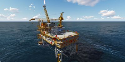 Морская стационарная платформа LAM-E и сопутствующие подводные трубопроводы