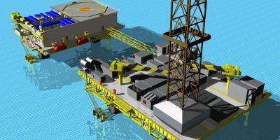 Морская стационарная платформа для бурения разведочных скважин на структуре Геленджикская